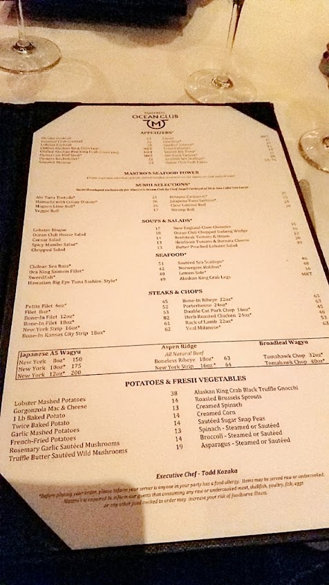 Menu Mastros Ocean Club Boston - 5