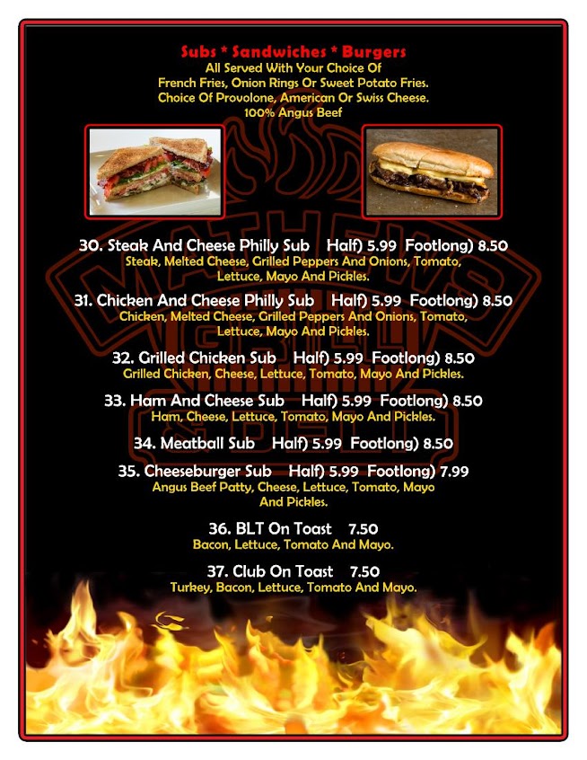 Menu Mathews Grill And Deli - 5