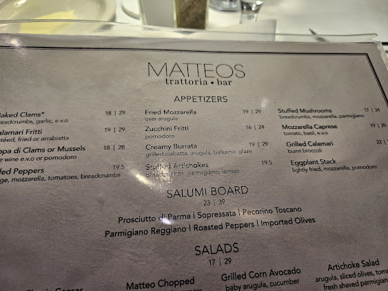 Menu Matteos Of Boca Raton - 3