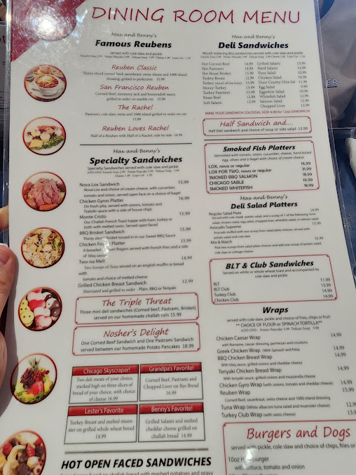 Menu Max And Benny's - 0