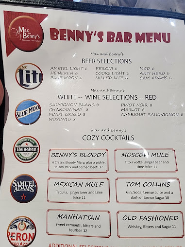 Menu Max And Benny's - 3