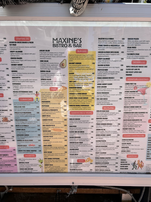 Menu Maxines Bistro And Bar American Restaurant In Miami Beach - 5