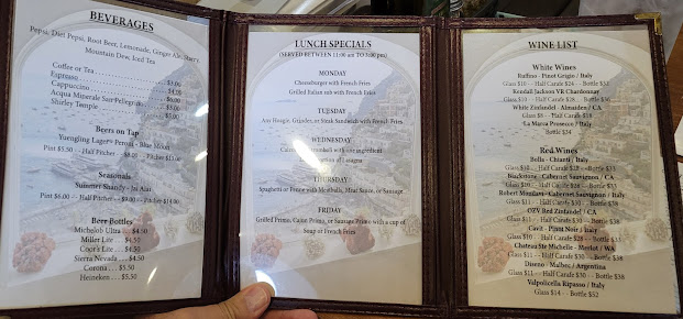 Menu Mazzellas Italian Restaurant - 0