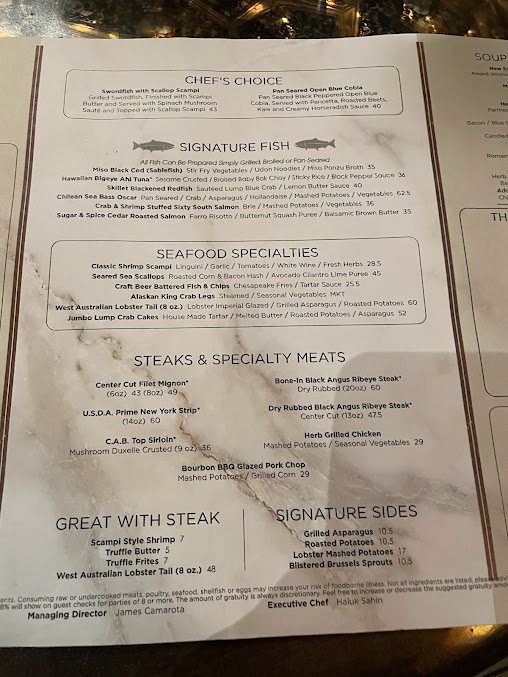 Menu Mccormick & Schmick's Seafood & Steaks - 2