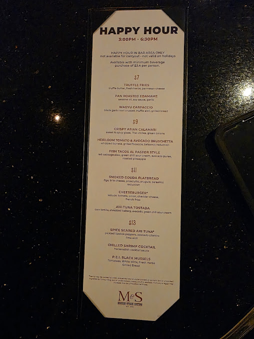 Menu Mccormick & Schmick's Seafood & Steaks - 5