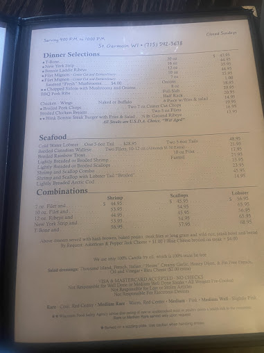 Menu Mcgregors Blink Bonnie Supper Club - 3