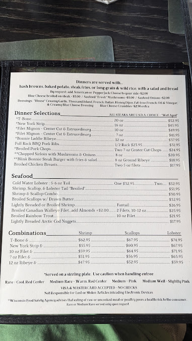 Menu Mcgregors Blink Bonnie Supper Club - 7