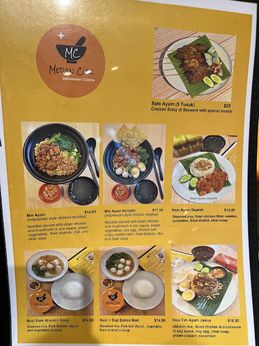 Menu Medan Ciak Mascot Indonesian Restaurant - 5