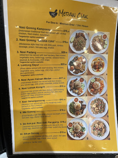 Menu Medan Ciak Mascot Indonesian Restaurant - 6