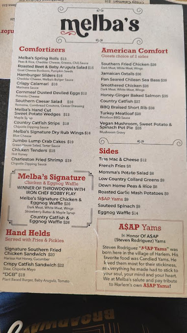 Menu Melba's Restaurant - 7