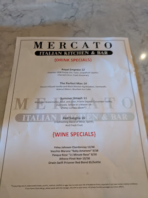 Menu Mercato Italian Kitchen And Bar - 1