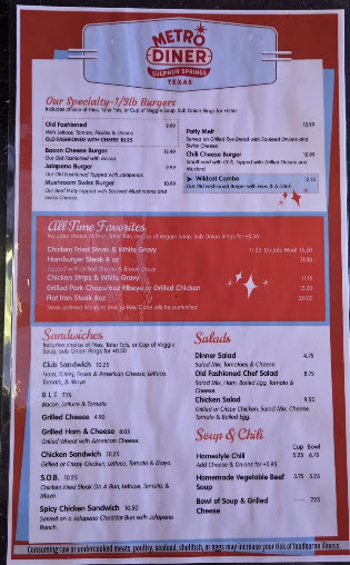 Menu Metro Diner - 3