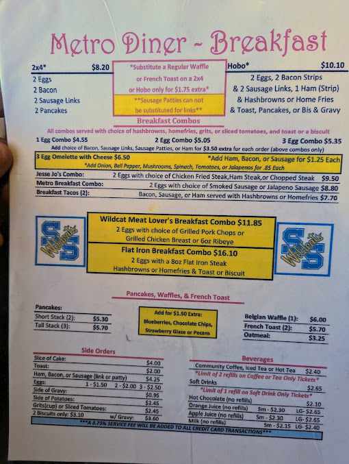 Menu Metro Diner - 4
