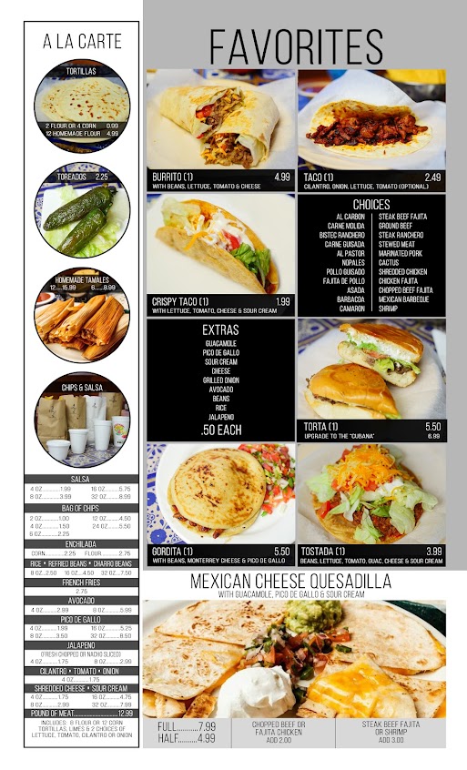 Menu Mexicano Bar Grill 3 - 8