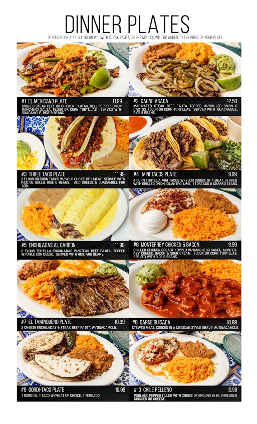 Menu Mexicano Bar Grill 3 - 9