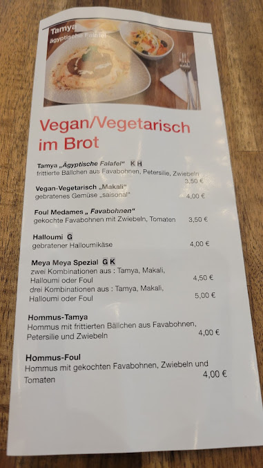 Menu Meya Meya - Ägyptisches Essen - 3