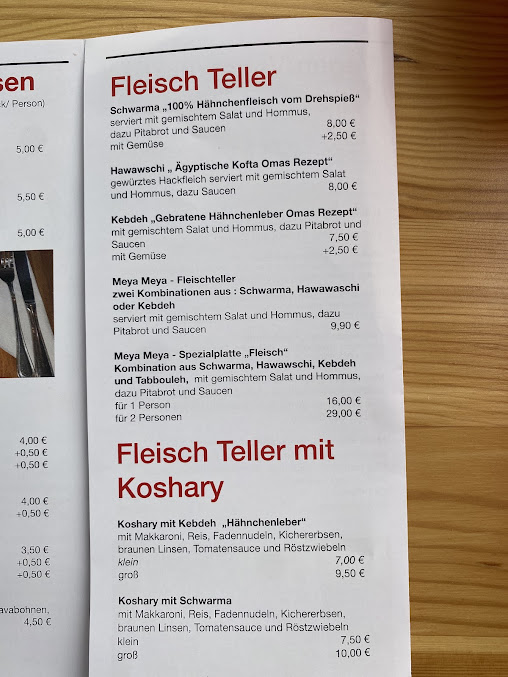 Menu Meya Meya - Ägyptisches Essen - 5