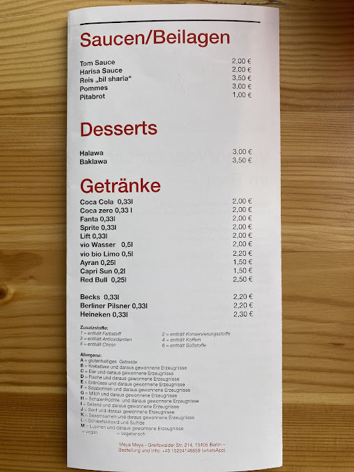 Menu Meya Meya - Ägyptisches Essen - 6