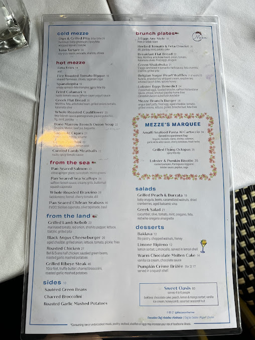 Menu Mezze On The River - 2