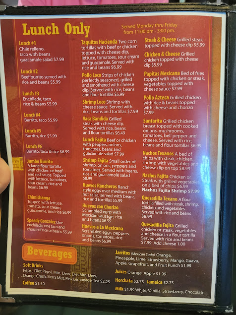 Menu Mi Hacienda Pikeville Ky - 1