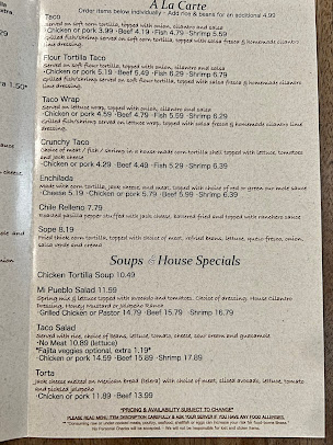 Menu Mi Pueblo San Rafael - 1