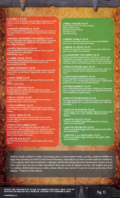 Menu Mi Rancho Alegre - 7
