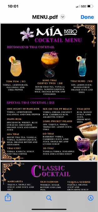 Menu Mia Bistro - 3