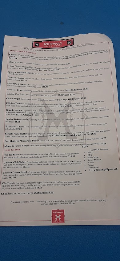 Menu Midway Historic Public House - 2