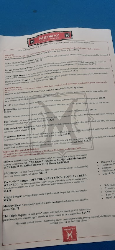 Menu Midway Historic Public House - 3