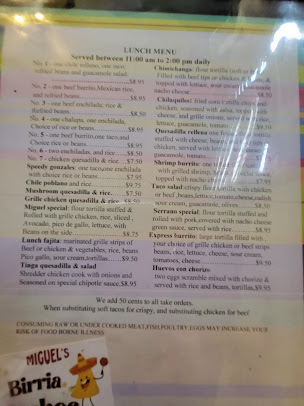 Menu Miguel's - 3