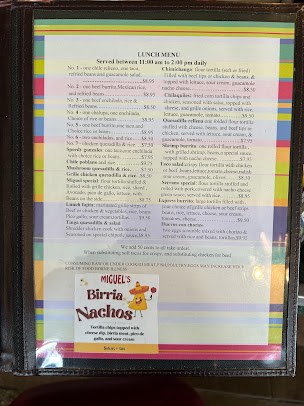 Menu Miguel's - 7