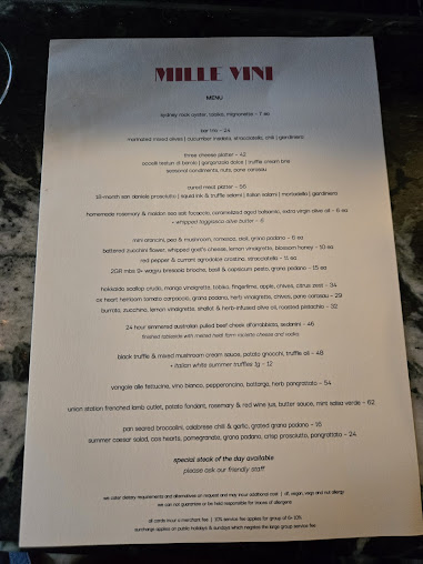 Menu Mille Vini Wine Bar & Restaurant - 7