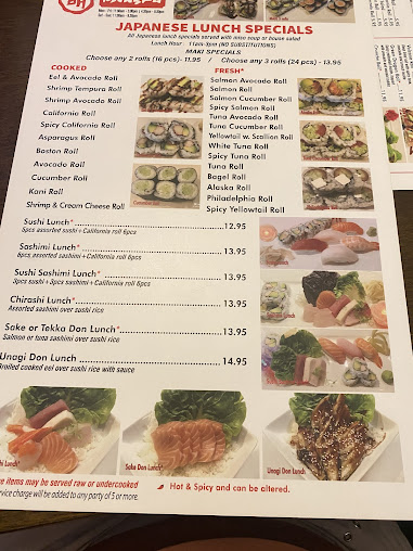 Menu Mingfu Chinese Sushi Matthews - 4