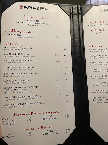 Menu Mingfu Chinese Sushi Matthews - 5