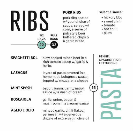 Menu Mint Pizza, Pasta And Ribs - 3