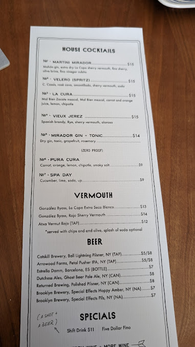 Menu Mirador - 6