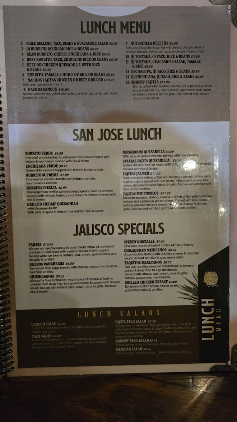 Menu Mis Pueblos Mexican Restaurant - 0