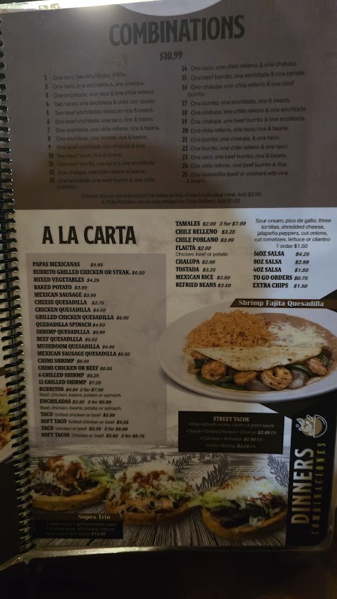 Menu Mis Pueblos Mexican Restaurant - 2