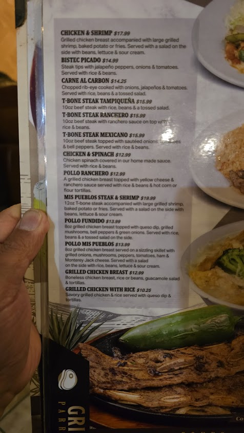 Menu Mis Pueblos Mexican Restaurant - 5
