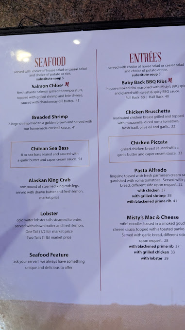 Menu Misty's Restaurant & Lounge - 8