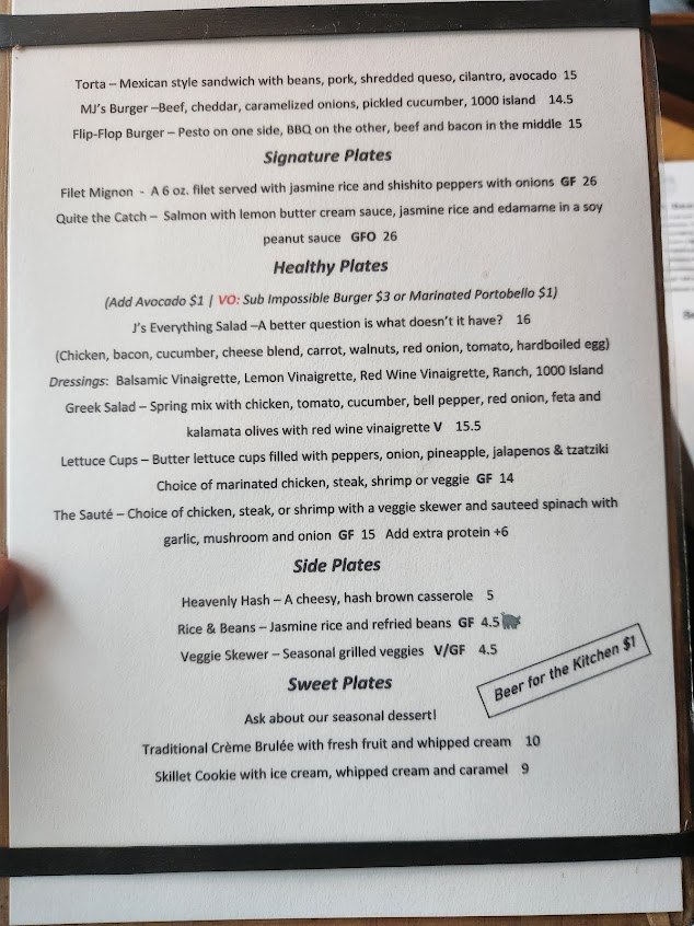 Menu Mjs Bar And Restaurant - 6