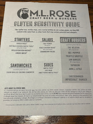 Menu Mlrose Craft Beer Burgers Sylvan Park - 7