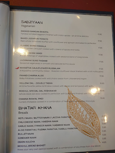 Menu Moghul Restaurant - 1
