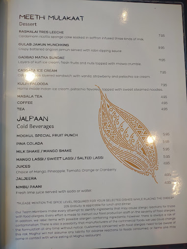 Menu Moghul Restaurant - 9