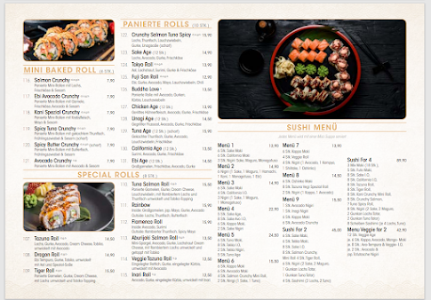 Menu Moi Sunrise Sushi Grill Asia Fusion - 0
