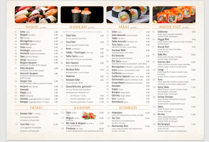 Menu Moi Sunrise Sushi Grill Asia Fusion - 1