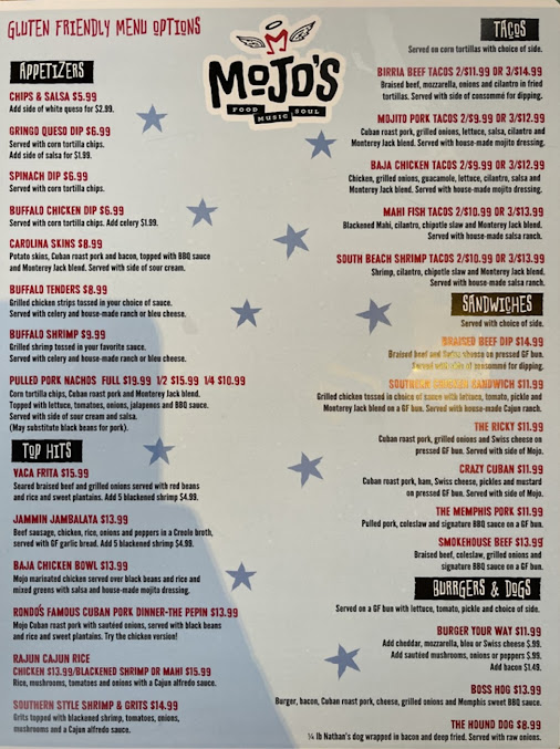 Menu Mojos Food Music Soul Belleview Location - 7