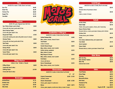 Menu Mojo's Grill - 8