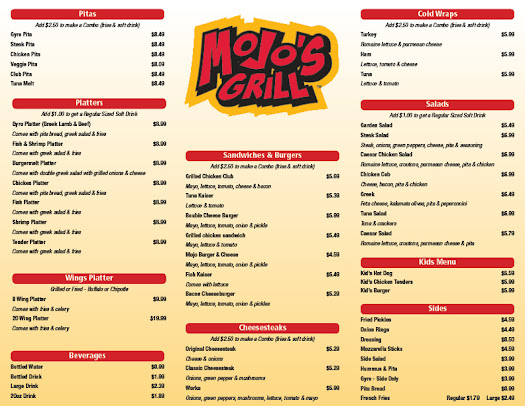 Menu Mojo's Grill - 10