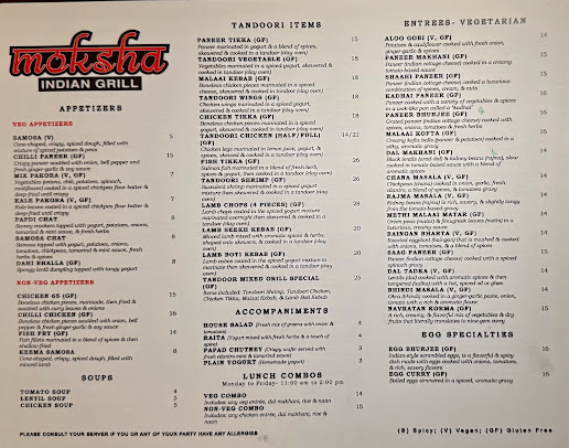 Menu Moksha Indian Grill - 3